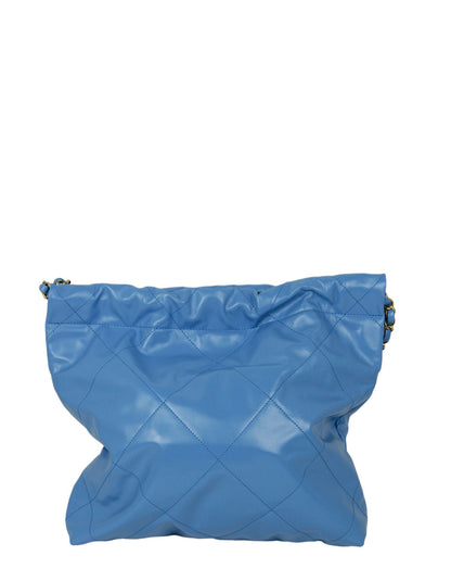 Chanel 2024 Blue Leather Quilted Chanel 22 Tote Bag