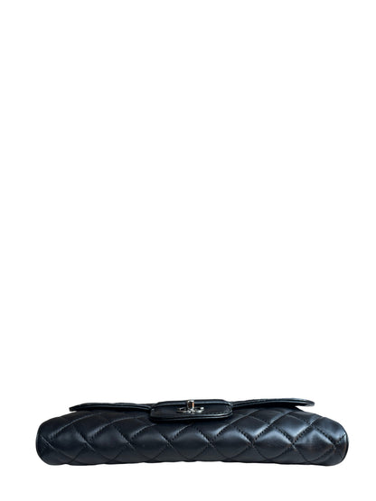 Chanel Black Lambskin CC Coco Loop Clutch