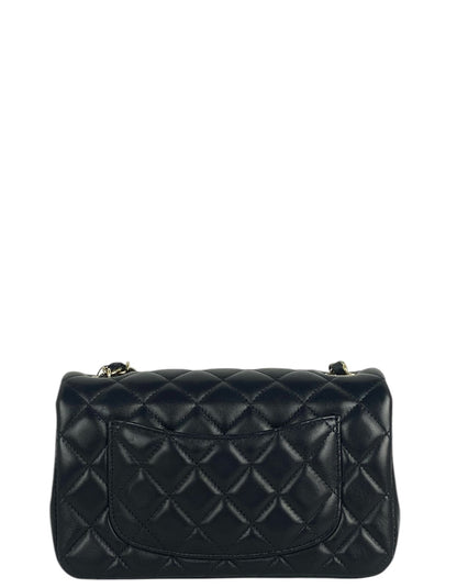 Chanel Black Lambskin Rectangular Mini Flap Bag