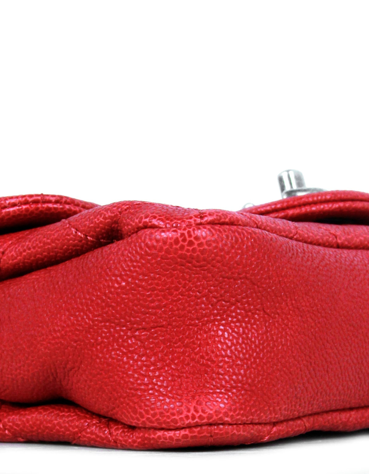 Chanel Red Caviar Leather Quilted Mini Simply CC Flap Bag