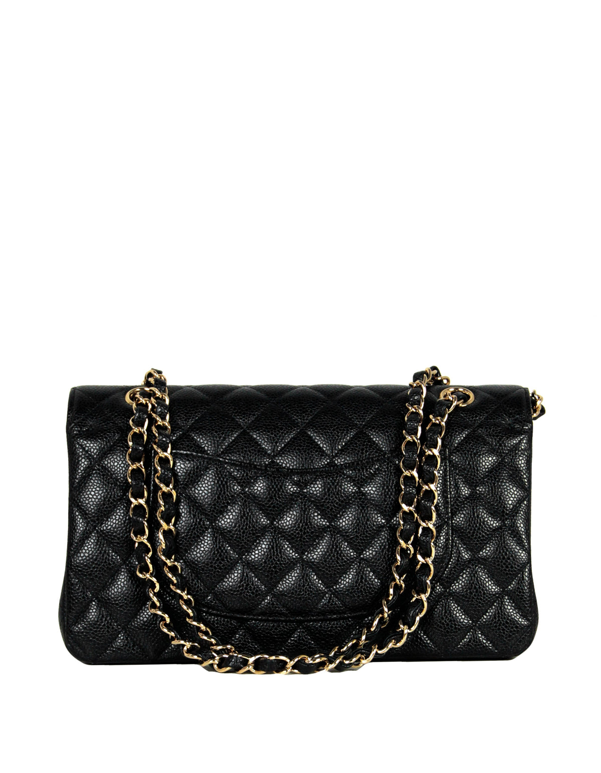Chanel Black Caviar Medium Double Flap Classic GHW