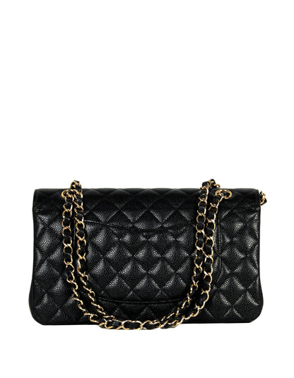 Chanel Black Caviar Medium Double Flap Classic GHW