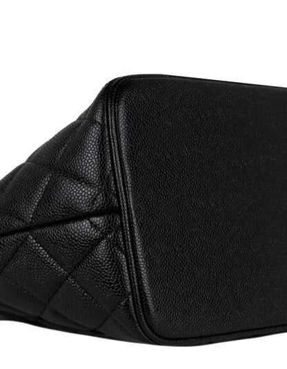 Chanel Black Caviar Leather CC Medallion Tote Bag