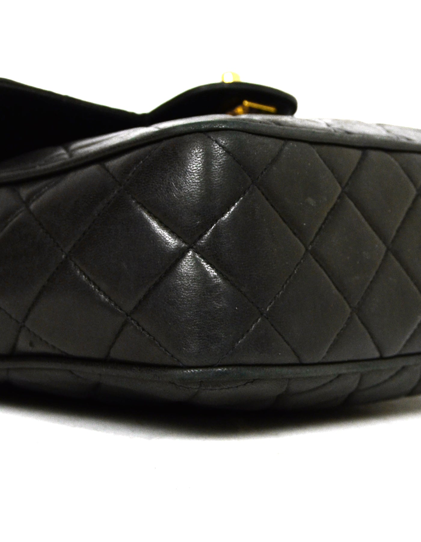 Chanel Black Vintage Lambskin Quilted CC Camera Crossbody Bag