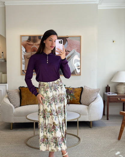 Gucci Floral Bouquet Print with Crystals Skirt IT 38 (UK 6) RRP ?2250