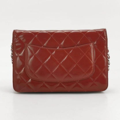 Chanel Wallet on Chain Classic Flap Red Patent Leather
