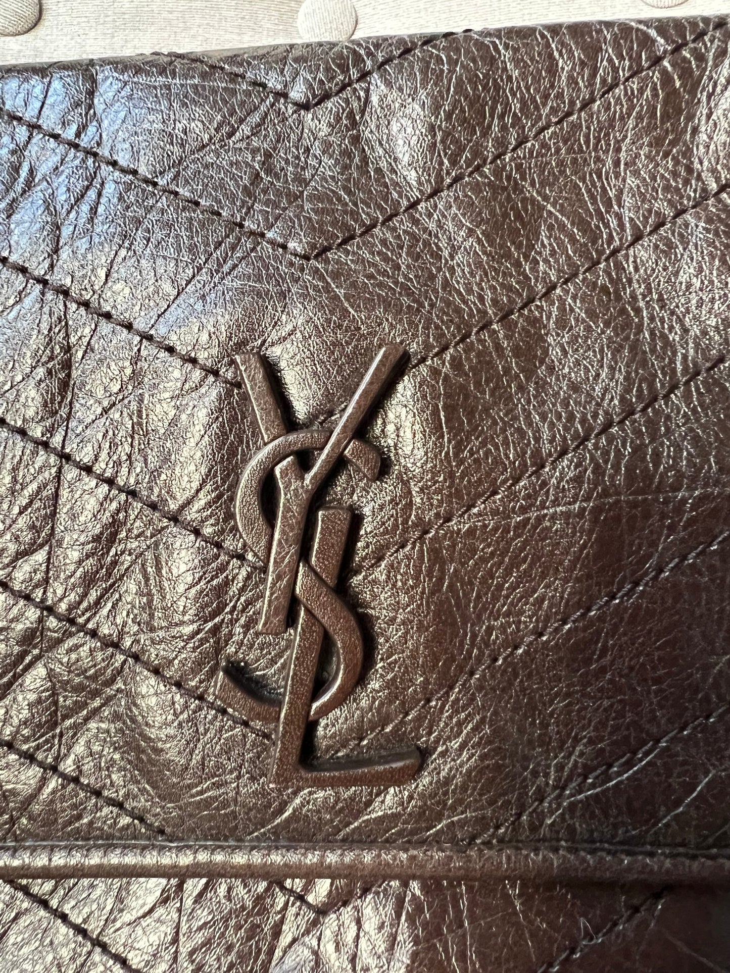 Yves Saint Laurent (YSL) Brown Medium Niki Chain Bag