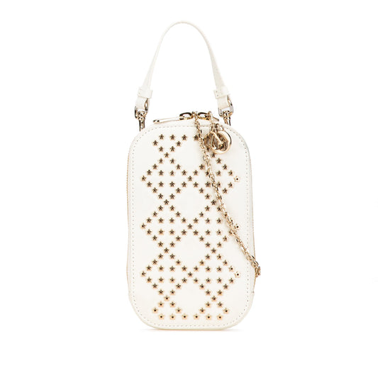 Lambskin Cannage Star Studded Lady Dior Call'in Phone Holder