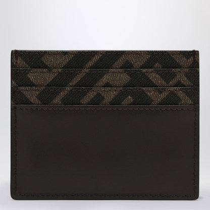 Fendi Squared Ff Brown Card Holder Men