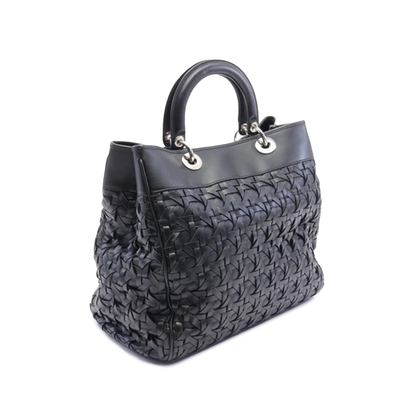 Woven Lambskin Lady Dior Avenue Tote