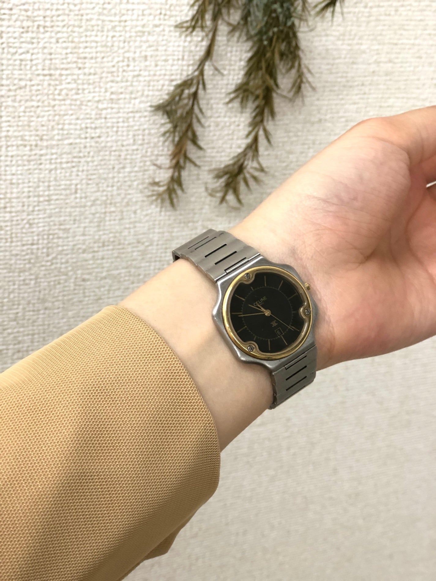 CELINE Triomphe Watch Silver Vintage z8xn8h