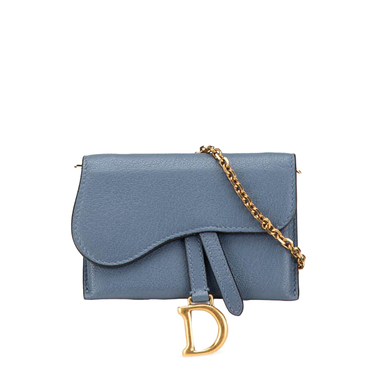 Nano Goatskin Saddle Chain Pouch