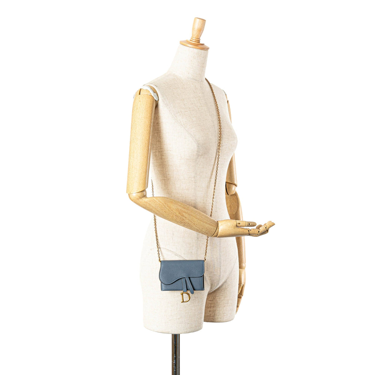 Nano Goatskin Saddle Chain Pouch