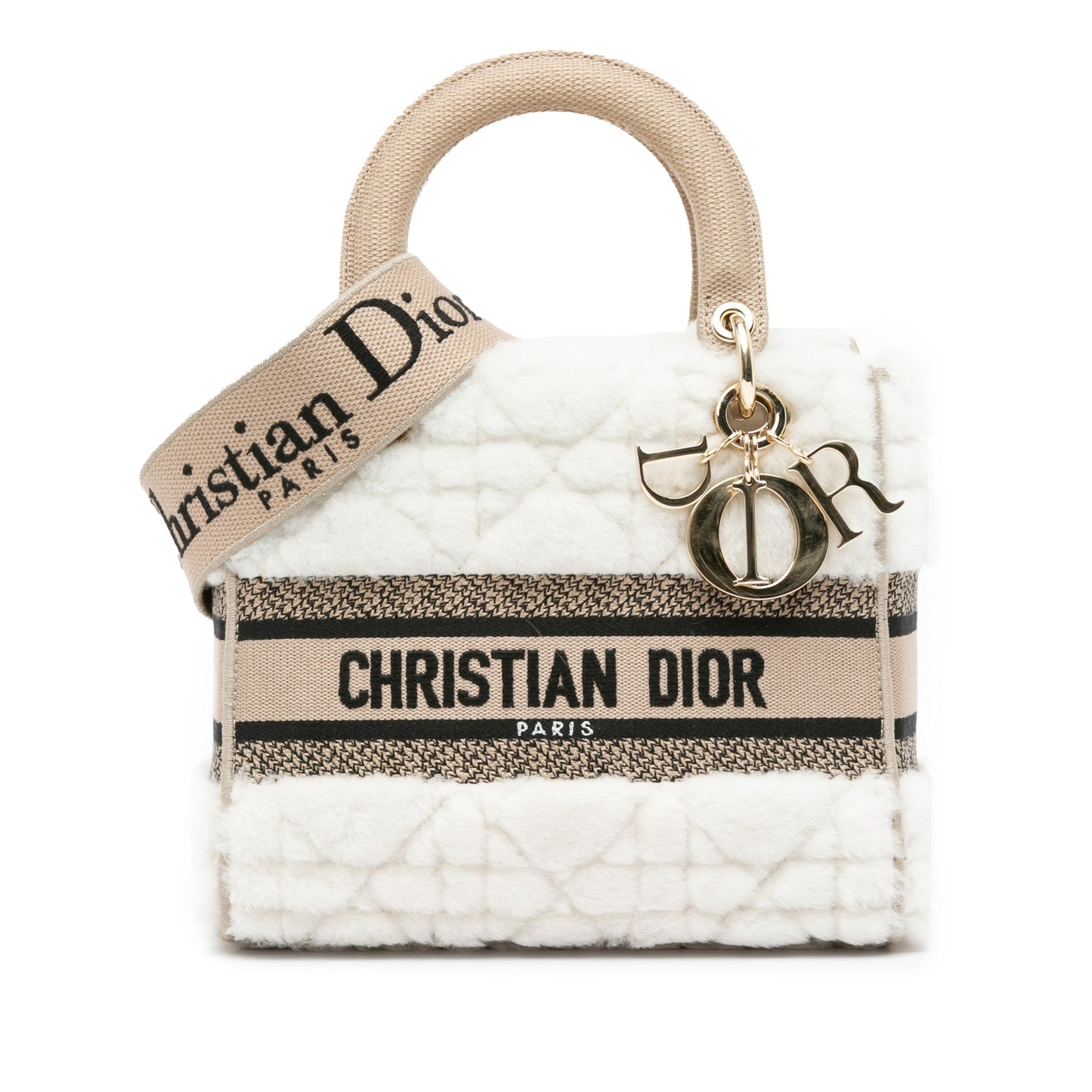 Medium Shearling Cannage Lady D-Lite