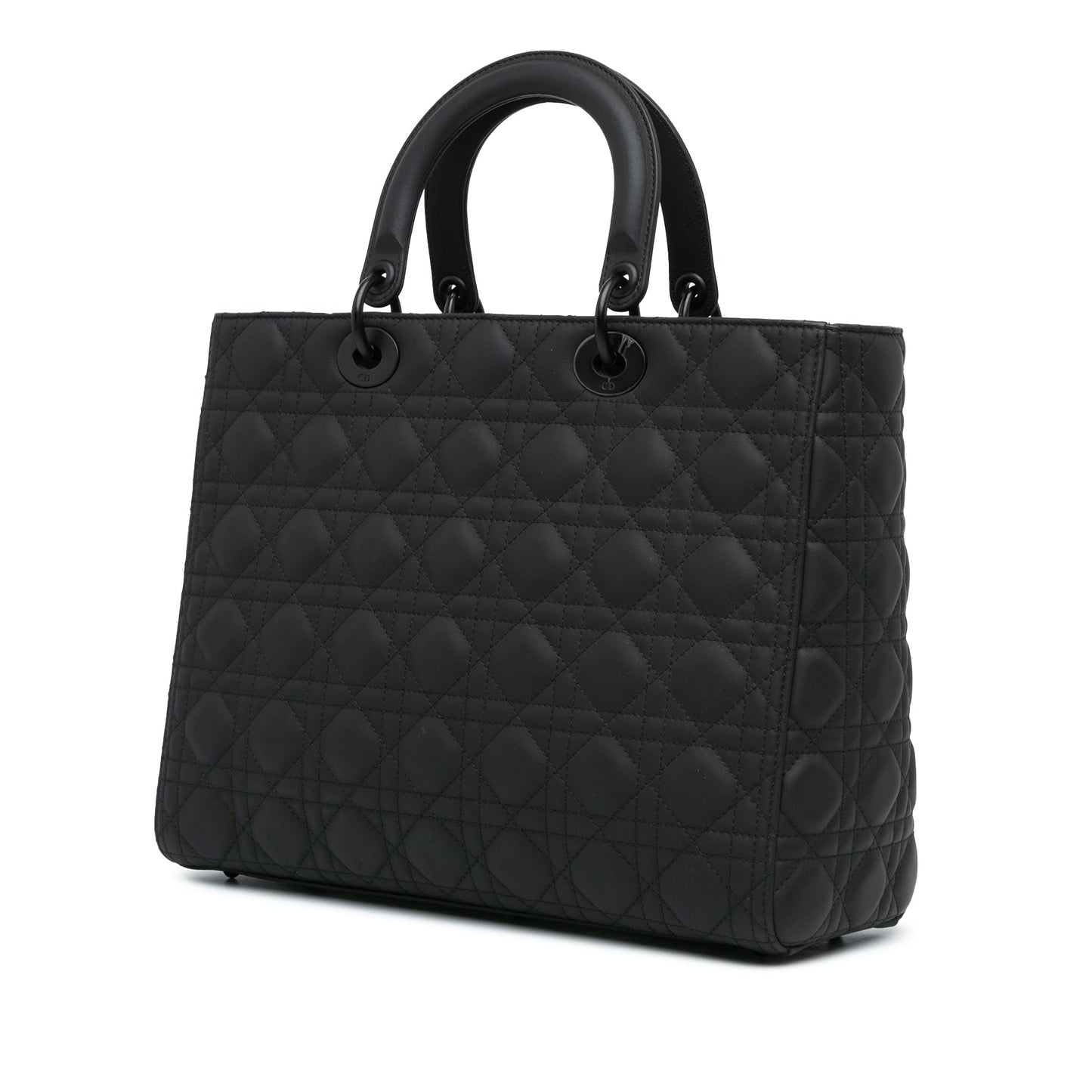 Large Ultra Matte Calfskin Cannage Lady Dior