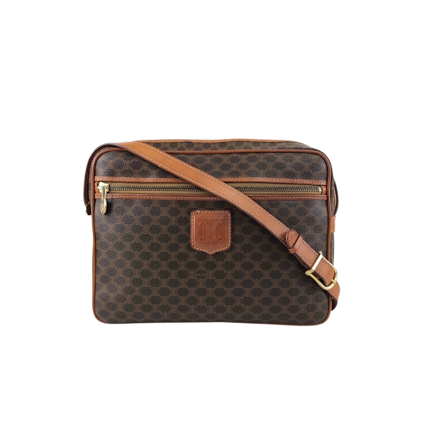 CELINE  Shoulder bag Brown Vintage jbdzhb