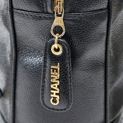 Chanel Triple CC Chain Tote Black Caviar Gold