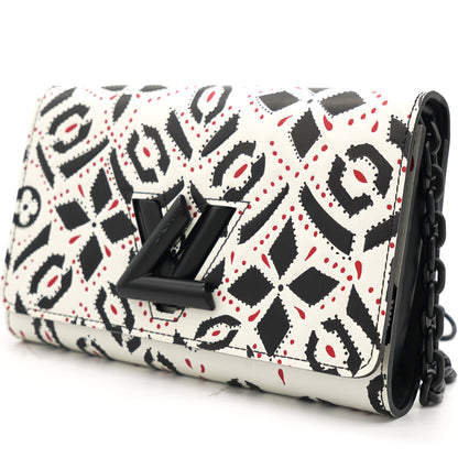 Louis-vuitton Graphic Print Leather Twist Wallet on Chain