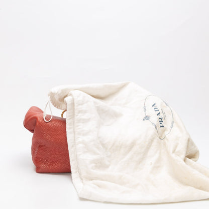 Prada Red Vitello Daino Rosso Tote