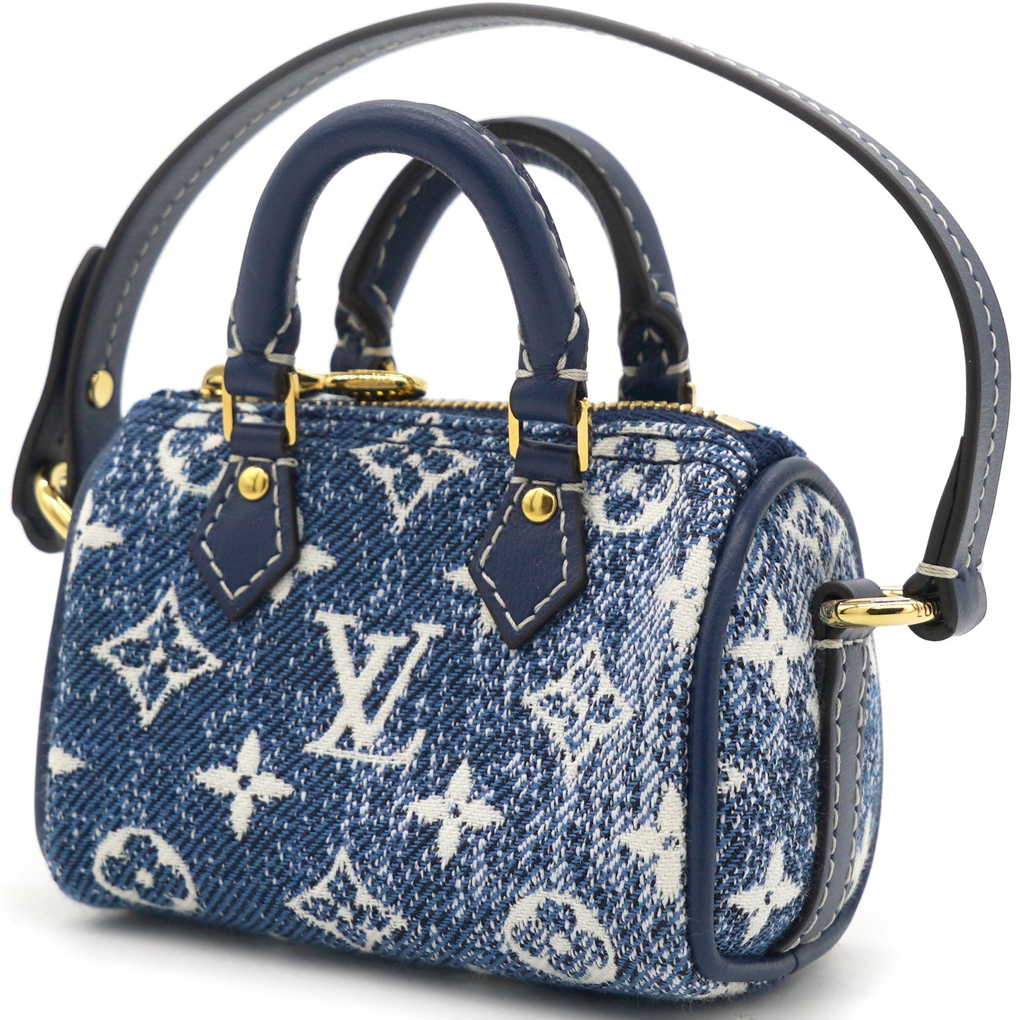 Louis-vuitton Micro Speedy Denim Bag Charm
