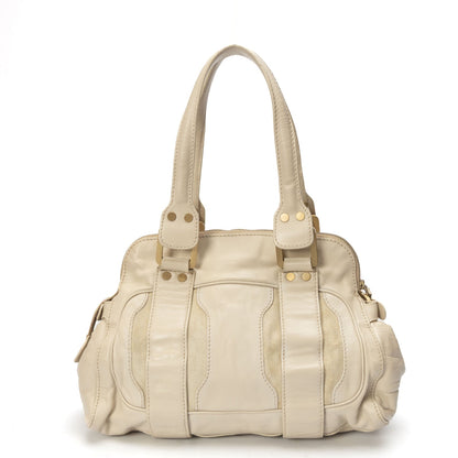 Jimmy Choo White Malena Satchel
