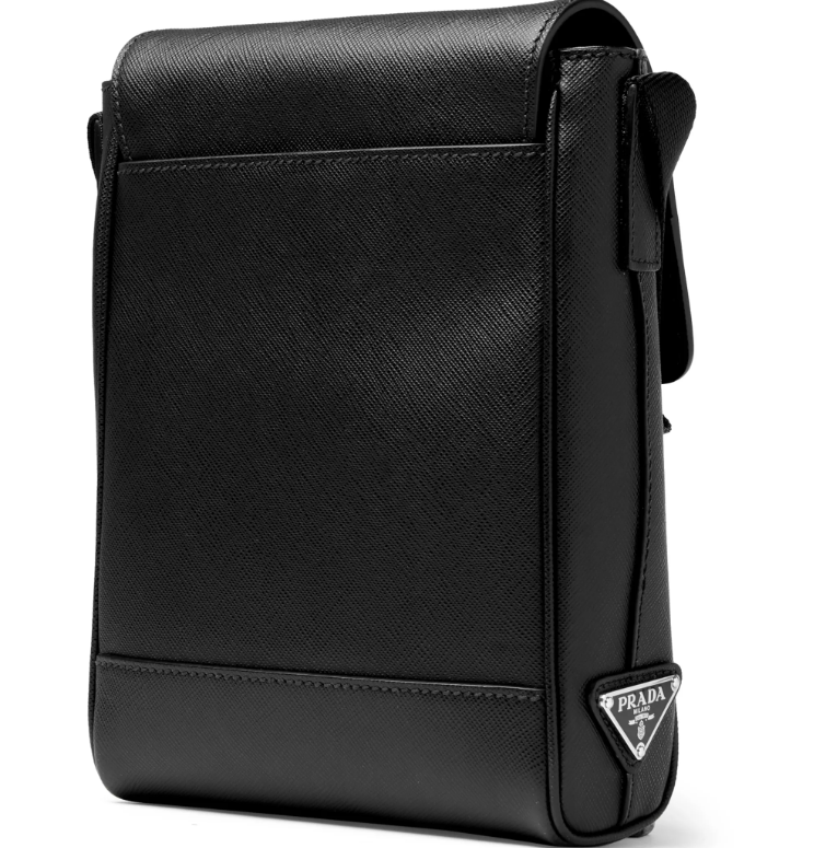 Prada Saffiano Leather Shoulder Bag Black