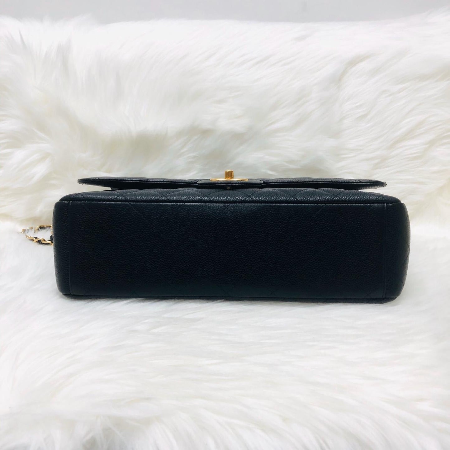 Classic Double Flap Caviar Leather Maxi Black GHW