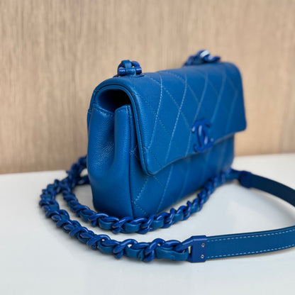 CHANEL Caviar Quilted My Everything Small Flap Blue