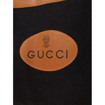 Gucci Pop Bamboo Bag Wool Leather Top Handle Punch Top Camel Black Leather And Wool Tote