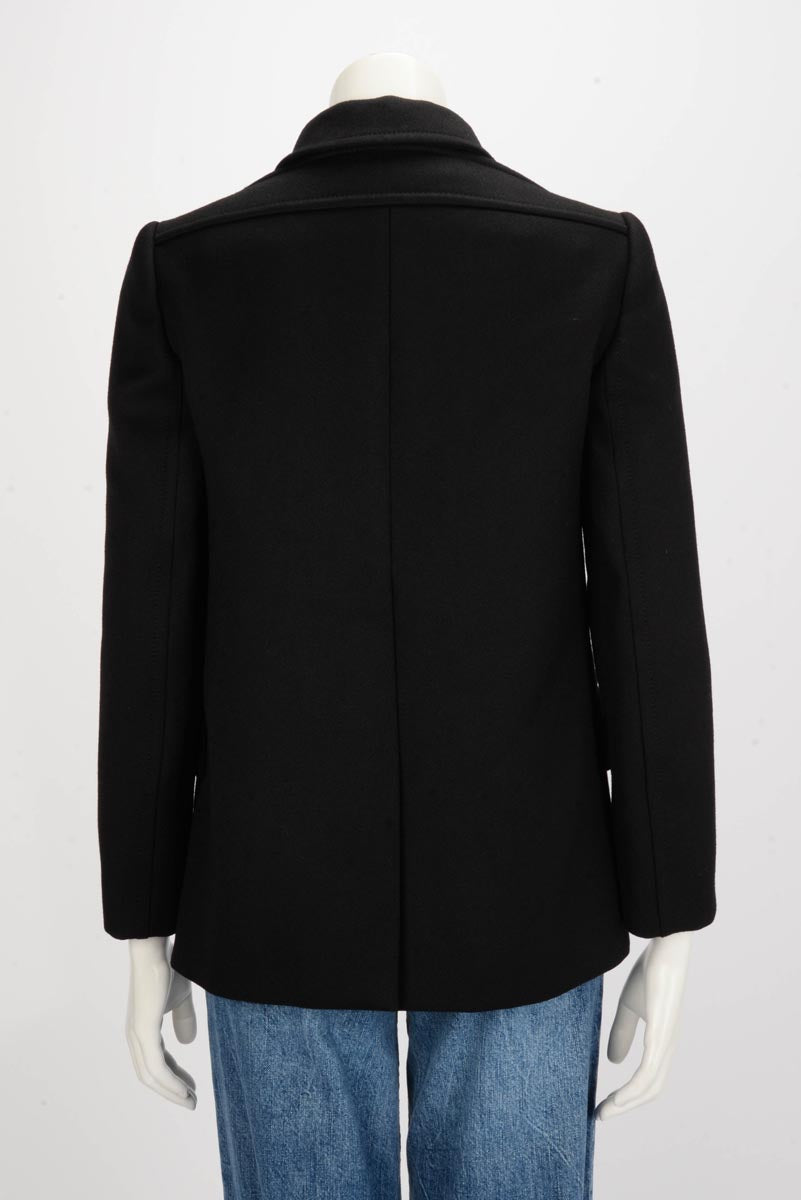 Prada Black Wool Short Coat IT 40