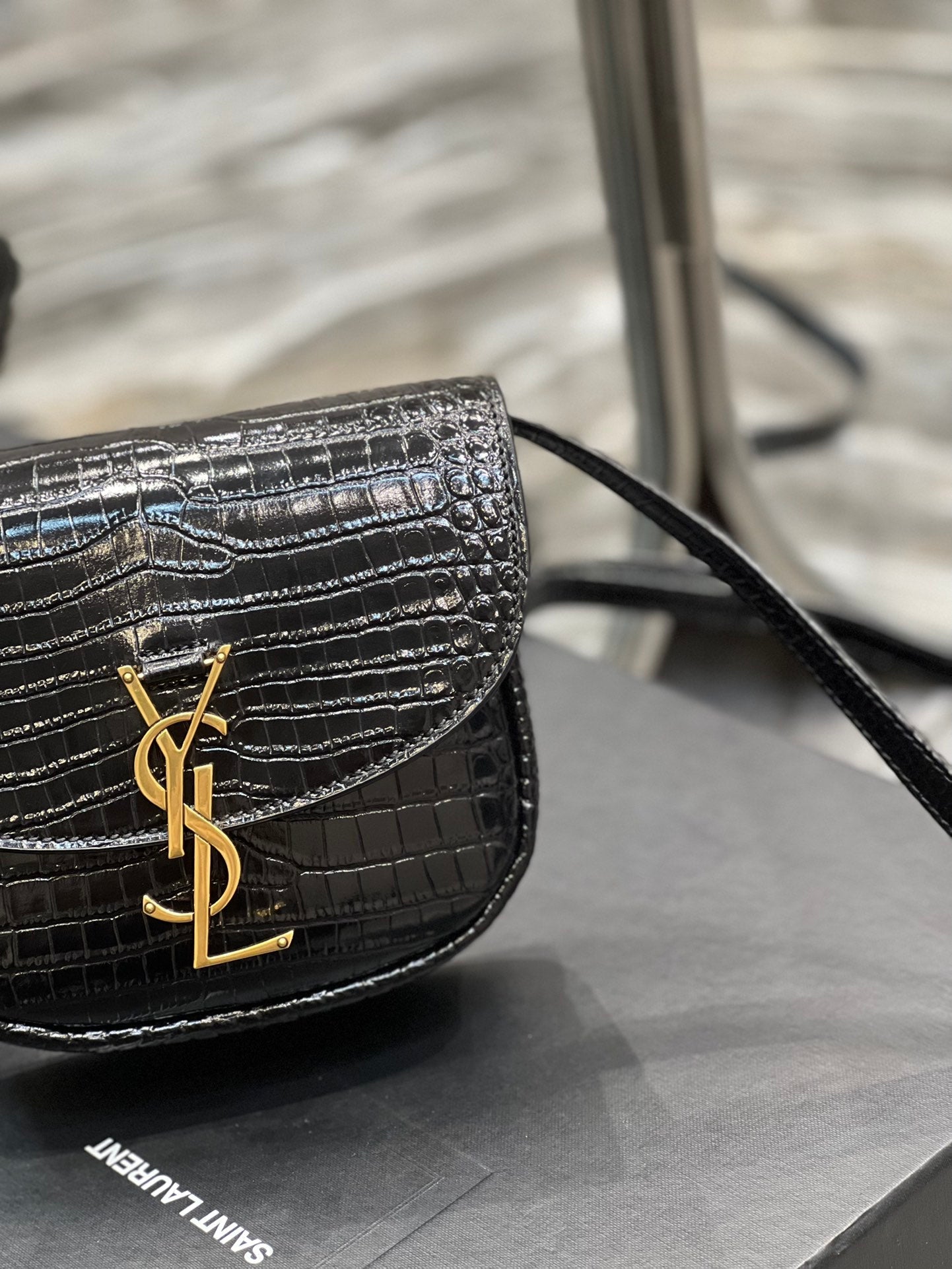 Yves Saint Laurent Kaia Small Satchel Black