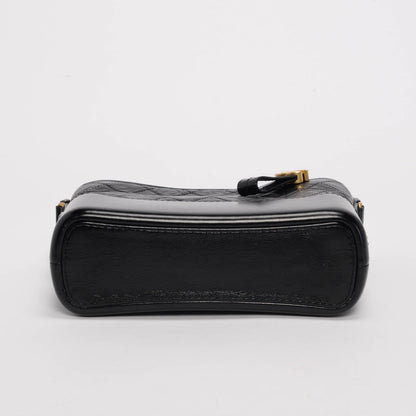 Chanel Black Aged Calfskin Medium Gabrielle Hobo Bag