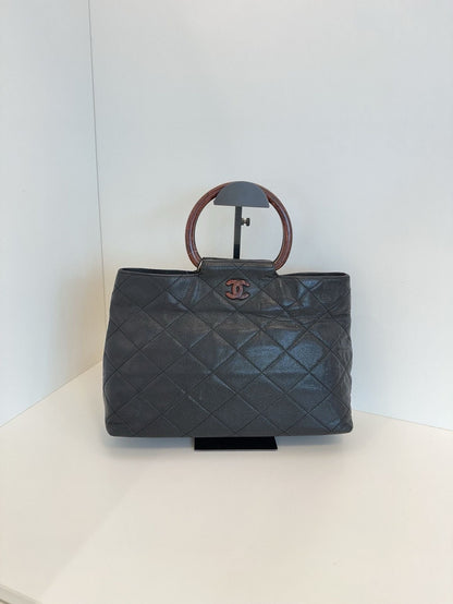 Vintage Chanel bag Caviar leather ×cm black