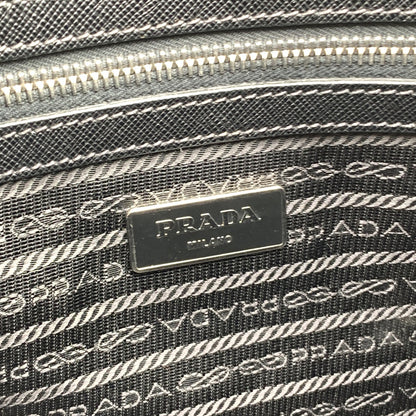 Prada Black Saffiano Leather Zip Top Briefcase Satchel Work Bag