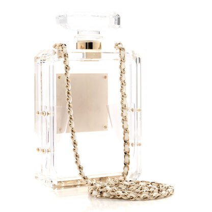 Transluscent Plexiglass Perfume Bottle Clutch