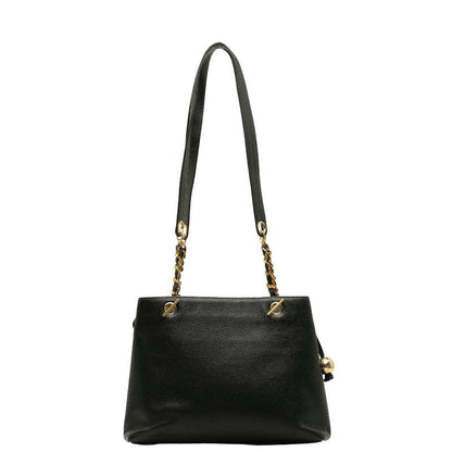 Chanel Vintage Shoulder Bag in Caviar Leather Black