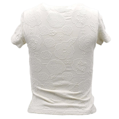 Chanel Camellia T-shirt White 98P #38