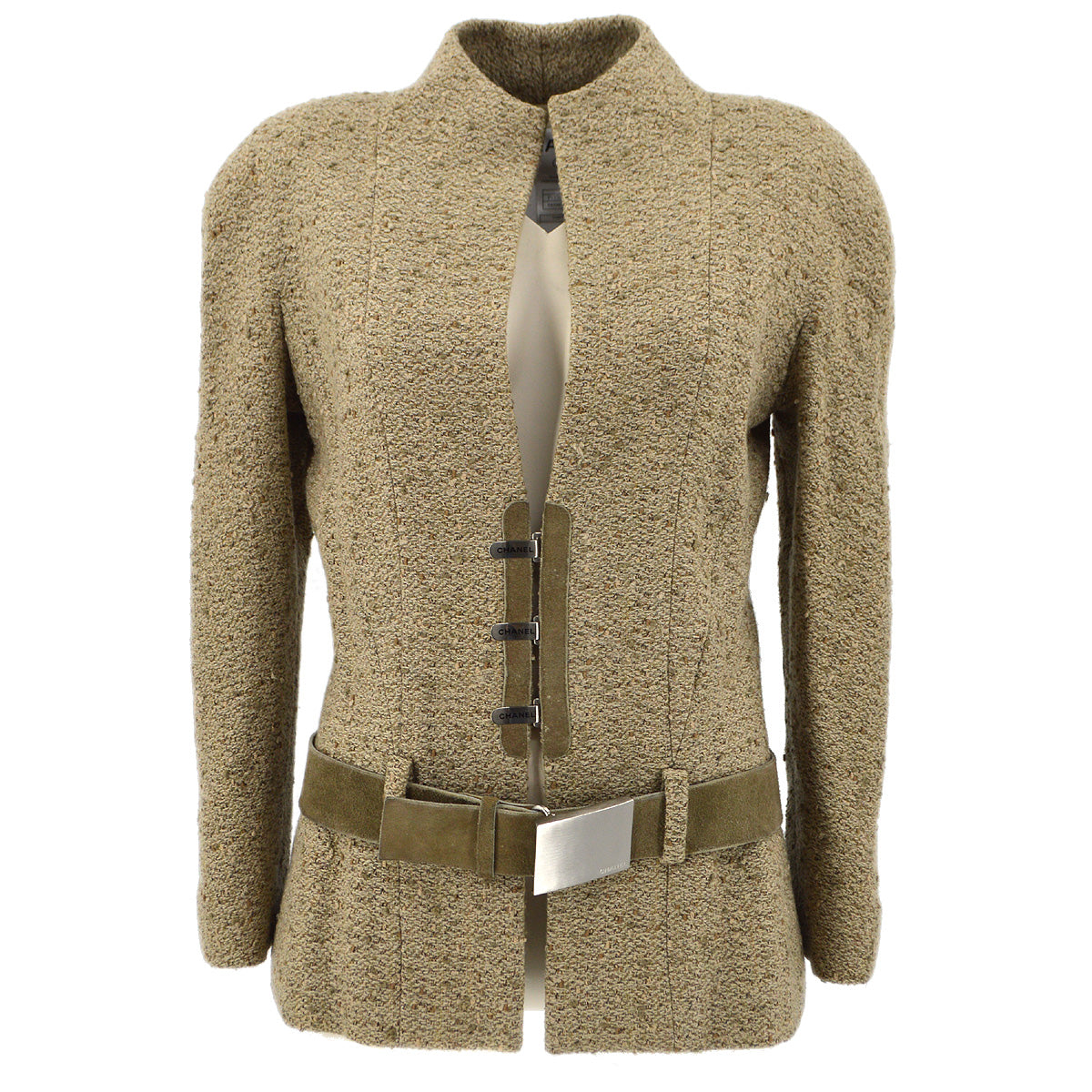 Chanel 1999 fall belted tweed jacket #36