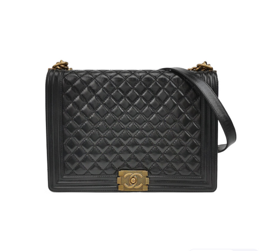 Chanel LEBOY Large bag cm*cm*cm  Black oil wax leather