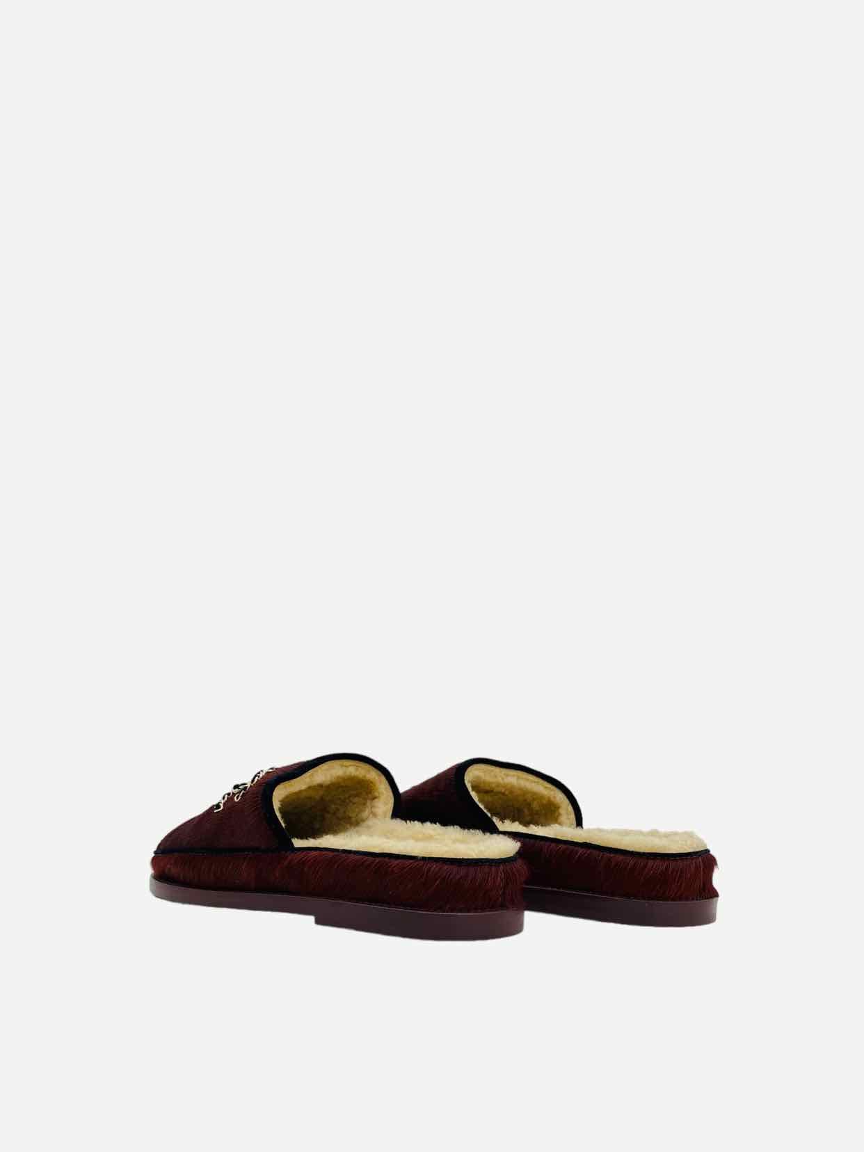 CHANEL Pre-Fall 2022 Burgundy Size EU 39 Flats