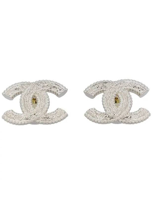 CC Logo Mini Earrings Gold Chanel