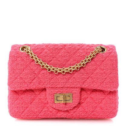 Tweed Quilted 2.55 Reissue Mini Flap Pink