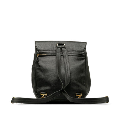 Chanel Vintage Decacoco Cocomark Rucksack Black Caviar   CHANEL