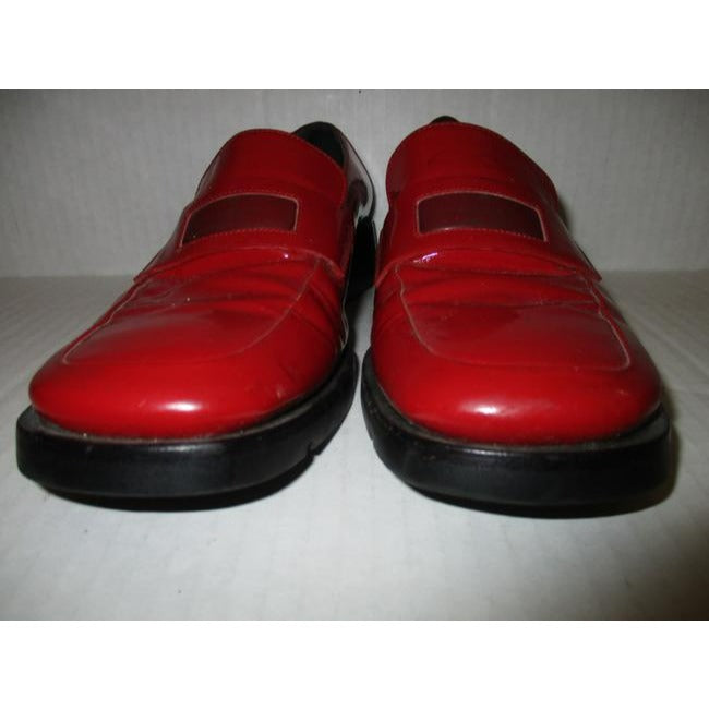 Gucci Red Patent Leather Vintage Loafer Flats - EU35-1/2
