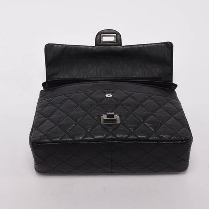 Chanel Black Distressed Calfskin 2.55 Reissue 226 Flap Bag