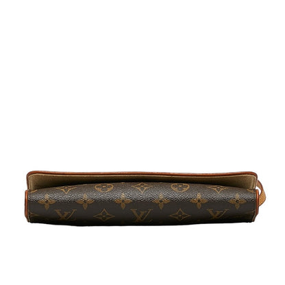Louis Vuitton Monogram Pocket Twin GM Shoulder Bag M51852 Brown PVC Leather Lady Louis Vuitton