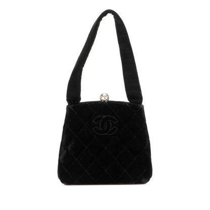 Chanel Coco Mark Matelassé Velour Handbag