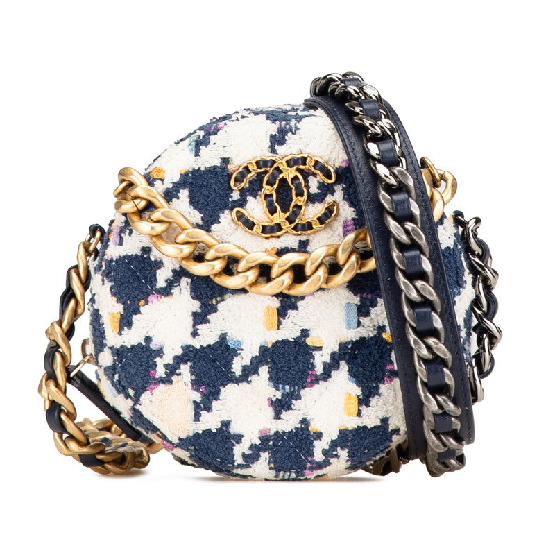 Chanel CHANEL19 Tweed Leather 2way Shoulder Bag