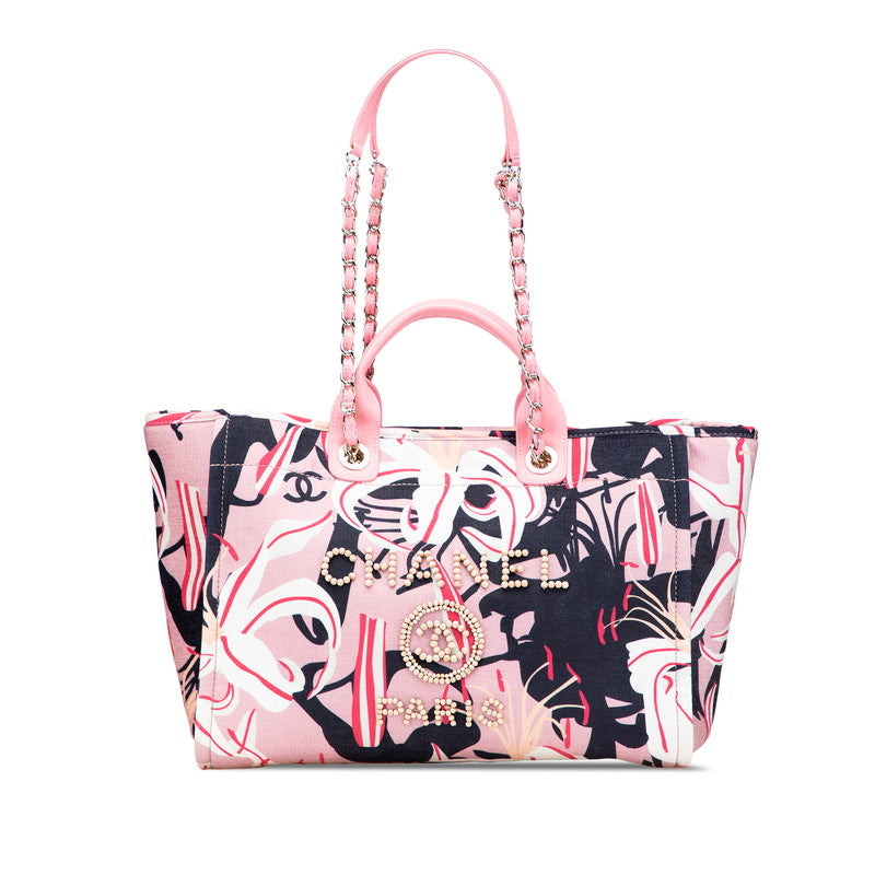 Chanel Deauville Velour Leather 2way bag
