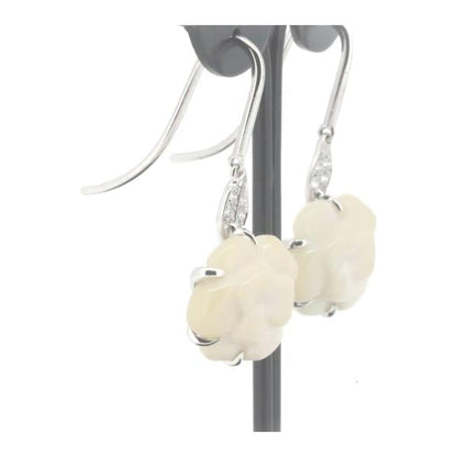 Chanel Camellia Chalcedony Earrings  Metal Earrings in Excellent condition